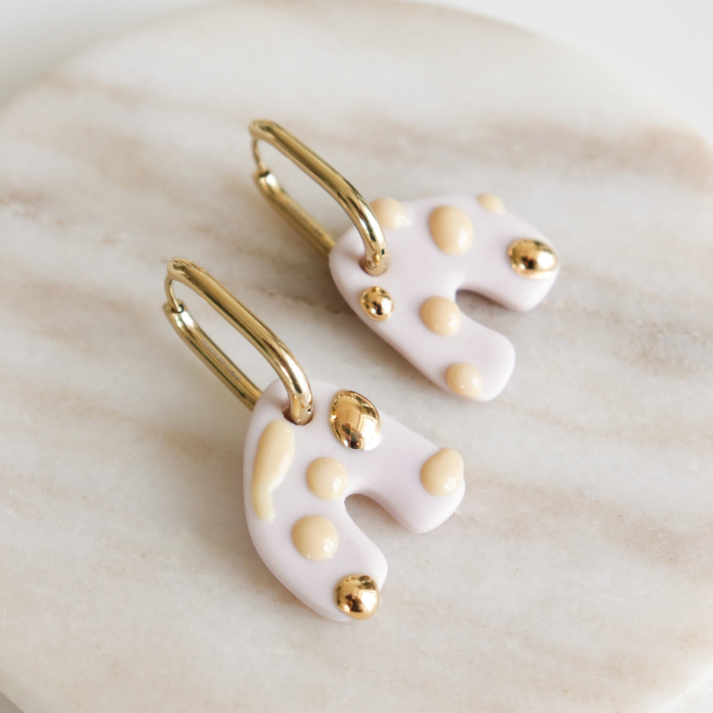 PORCELAIN EARRINGS Memphis - Image 3